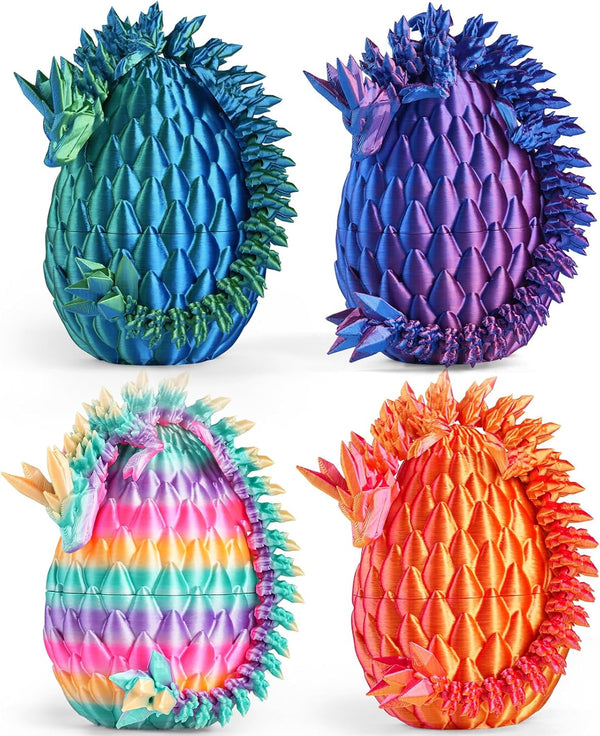 Rapean 8" 3D Printed Dragon Eggs, Easter Basket Stuffers for Kids and
