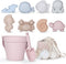 MarcZero 11Pcs Silicone Beach Toys,Modern Baby Beach Toys,Travel Friendly Beach Set,Silicone Bucket,