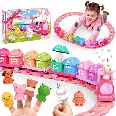 Meytccve Train Set Toy Toddlers for 1-3 Learning Toy for Ages 1 2
