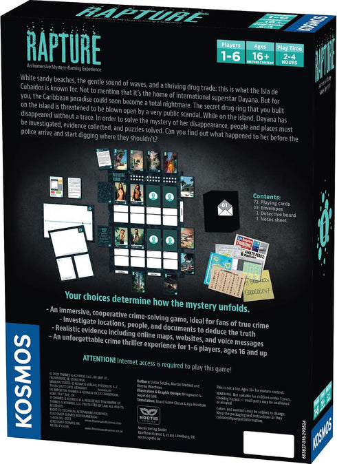 1 5 Masters of Crime: Rapture - A Modern Murder-Mystery Game for to Players