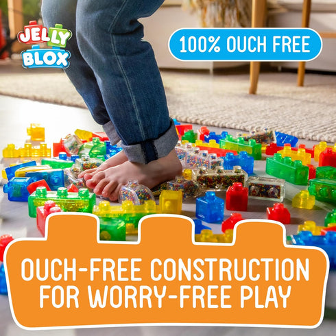 Set 18 2+ Jelly Blox Farm | Includes Pieces | Toddler & Preschool Building Blocks Kids Can Squeeze, Stretch, Squish |