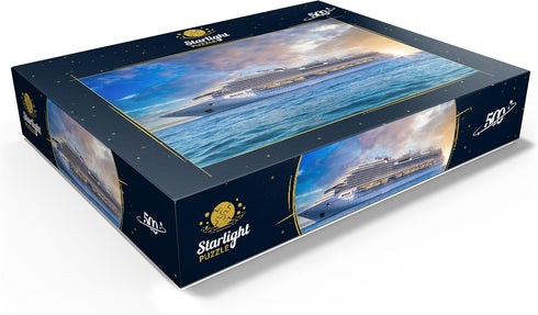 MyPuzzle Premium 500 Piece Jigsaw Puzzle - Cruise Ship in The Caribbean for Adults