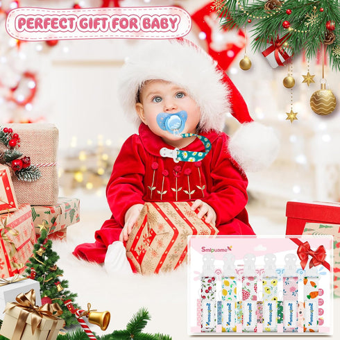 Smlpuame Girl,6 Pack Pacifier Clip Stylish Binky Clips Strap for Baby Girls,Paci Holder with Clip Lightweight Universal