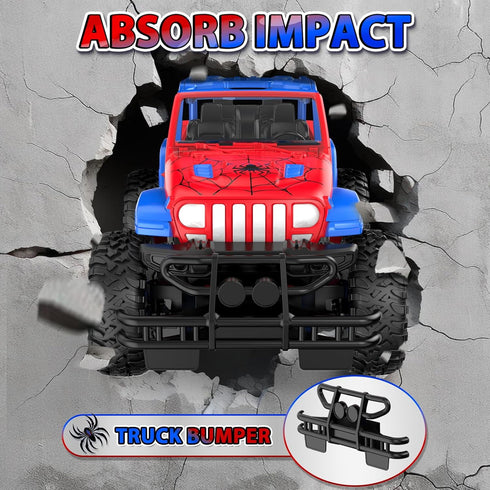 NQD Spider RC Car for Kids, 2.4GHz Off Road Truck, All Terrain SUV Jeep Toy for Boys Age 3-8 Birthday