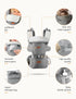 6-in-1 besrey Ergonomic Baby Carrier with Hip Seat, No Back Pain Support, Breathable Mesh, Positions, Newborn