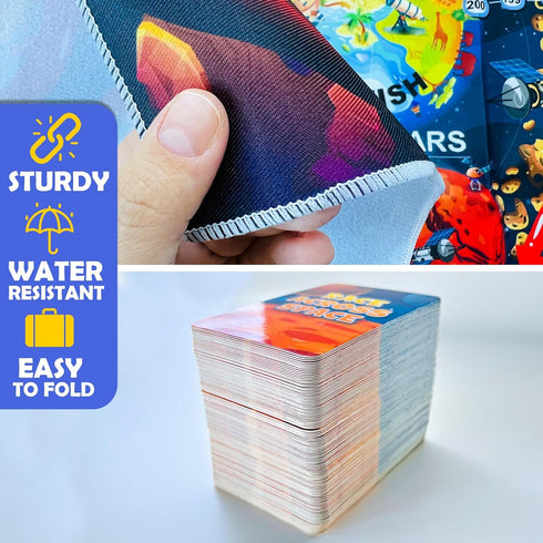 8-12 130 6 10 QUOKKA Space Board Game for Kids - Learning Family Game for Teens and Adults - Question Cards - Top Facts
