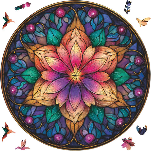 Ixfyloop Wooden Puzzles for Adults Wooden Puzzles, Mandala Puzzle Wood Jigsaw Puzzles