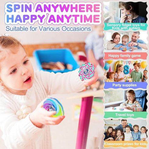 50 Pack Fidget Spinner for Kids Easter Basket Stuffers Mini Sensory Fidget Toys Bulk Adults Kid with Autism ADHD