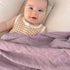 Organic Cotton Lavender & Mauve Muslin Swaddle Blankets for Newborns
