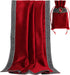 Altar Tarot Table Cloth, 25.6 x 25.6 Inch Velvet with Tarot Cards Bag Pouch (Red with Silver Lace)
