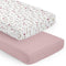 Sweet Jojo Designs 2-Piece Baby Crib Sheets Set (Boho Garden Pink Floral)