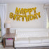 Happy Birthday Aluminum Foil Banner Balloons for Birthday Party Decorations and Supplies in Gold