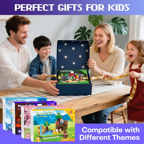 150PCS 3+ Magnetic Blocks, Magnet Tiles Toys for Kids, Magnetic Building Blocks Cubes, STEM Montessori Stacking Magnets