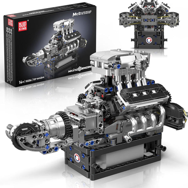 Mould King 10206 V8 Engine Model kit that Runs, Build Your Own