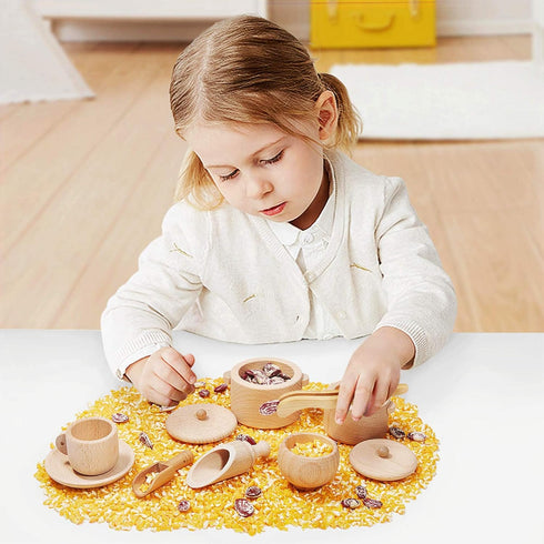 Sensory Bin Toys for Toddlers - Montessori & Waldorf Pretend Play Dish & Tongs - Fine Motor Learning Toys for Sensory