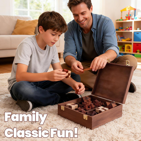 Mytothfy 3D Wooden Brain Teaser Puzzles for Adults - Brain Teaser Puzzles with Wooden Box Puzzle Game Toys for Adults