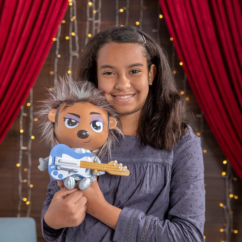 Sing 2: Riff-Rock Ash Plush Toy, Rockin Interactive Toy, 12'' Tall, for Ages 4+