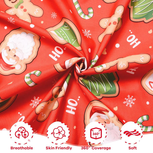 1 Pack Cozy Cloele Christmas Crib Sheet Biscuit Fitted Sheet for Boys Girls - Santa Baby Nursery Sheet Bed Sheet