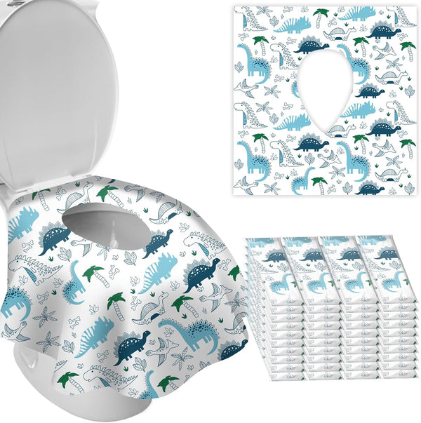 DEEKI Toilet Seat Covers Disposable, 40 Pcs XL Waterproof for Kids Adults, No-Slip