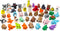 50 pcs Animal Figurines, 3D Printed Animal Figurines Set, Articulated, Party Favors,