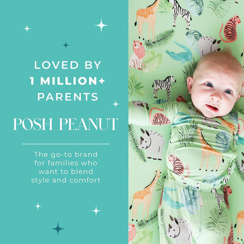 (52" 28" 9") Posh Peanut Baby Crib Sheets for Boys & Girls - Viscose from Bamboo Crib Sheets for Standard Baby