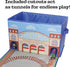 Train Storage Bin and Play Mat - Wooden Railway Take-Along Storage Box with Train Tracks Design - Two in One