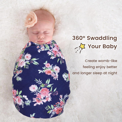 4 Pack Blankets,100% 47 47 inches, david's kids Baby Muslin Swaddle Cotton and Ultra Soft Breathable Receiving Blanket