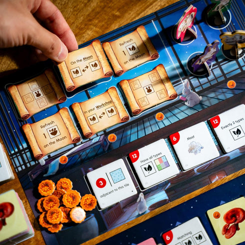 Hot Banana Games 14 3060 Moon Bunny Board Game Asian Folklore Inspired Strategy & Tile Placement | Players, Min