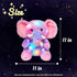11'' Hopearl LED Plush Elephant Colorful Lighting Up Stuffed Animal Elephish Floppy Night Lights Glow in The Dark