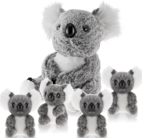Meooeck 5 Pcs Koala Bear Stuffed Plush Animal Mum Koala Plush Toy