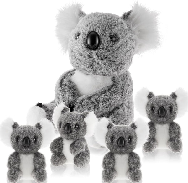 Meooeck 5 Pcs Koala Bear Stuffed Plush Animal Mum Koala Plush Toy