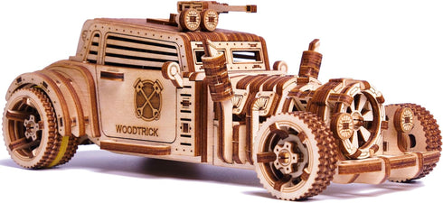 Wood Trick Apocalyptic Car 3D Wooden Puzzles for Adults and Kids to Build, Wooden Model Car Kits