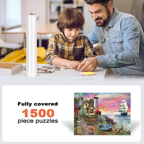 0.8in 12in 1000-Piece Extra-Long Puzzle Saver Sheets x Roll, High-Capacity Cuttable Sticker for Puzzles, Strong Hold