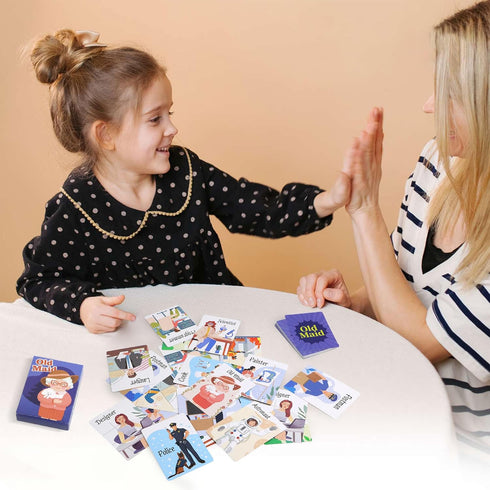Classic Card Games for Kids - Go Fish, Old Maid, Slap Jack, Memory Match - 4 Decks in 1 Pack for Ages 4+