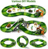 iHaHa 169 PCS Dinosaur Race Car Track Toys for Kids Ages 1-7 with Light, Sound & Spray, Birthday Gifts for Boys