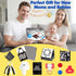 10 Tummy 0-6 URMYWO Pcs High Contrast Black and White Baby Toys for Newborn, Time Mirror, Rattle, Teether, Visual