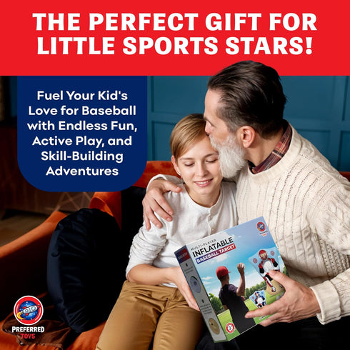 3 4 Preferred Toys Inflatable Baseball Pitching Target for Kids and Above - Double-Sided Throwing Toss Game with Soft