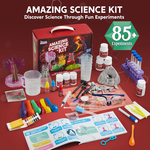 Klever Kits Amazing Science Kits with 85+ Experiments, STEM Activities for Kids Aged 6-8+