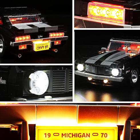 LED Lighting Kit Compatible with Lego Chevrolet Camaro Z28 10304, Light Kit for Model, NOT Included (RC Model)