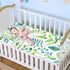 SyXIOP 28" 52" Blue-Green Leaves Cooling Baby Waterproof Crib Mattress Cover x Breathable Pads for Bed for Kids, Adult