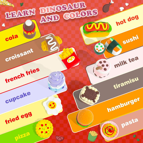 12 Air Dry Clay Kit - Food Toy Theme, Modeling Clay for Kids, DIY Model Magic Clay with Tools and Tutorials, Boxes