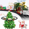 TERRAMUS Christmas Train Set - Hanging Train Toys with Smoke Light &