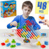 WOWNOVA 48PCS Tetra Tower - Fun Balance Stacking Building Blocks for Kids, Adults, and Family Game Night