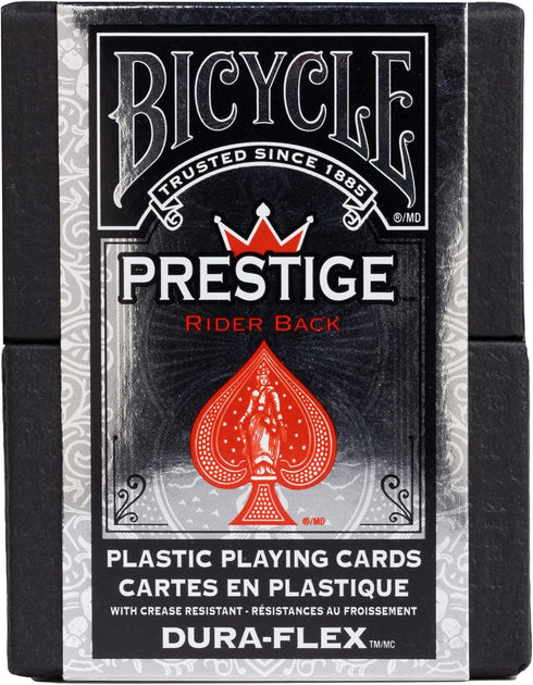 Bicycle Prestige Waterproof Plastic Playing Cards, Red & Blue (Colors May Vary)