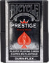 Bicycle Prestige Waterproof Plastic Playing Cards, Red & Blue (Colors May Vary)