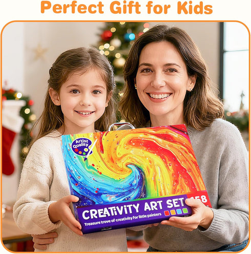158 4-8, 6-8, Set 3 4 5 6 7 8 Toidgy Pcs Art Supplies for Kids Ages Deluxe Art Kit Crafts Drawing Painting with Colored