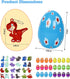24 Pack Prefilled Easter Eggs with Dinosaur Pop Keychain Toys for Egg Hunt Easter Party Favors for Kids Boys Girls
