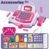 3 4-8+ BUYGER Kids Cash Register Toy with Scanner, Receipt Printer, Microphone, Shopping Play Food - Pretend Role Play