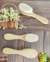 Mocokkiti Set (2 Baby Hair Brush, Goat Bristles Brush and Baby Cradle Cap Brush for Cradle Cap Wood Bristle Brush