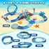 219 Set 360 3-8 VATOS Shark Track Toys - Pcs Flexible Race Track with Loops, Electric Shark Car & Auto-Rotating, Create